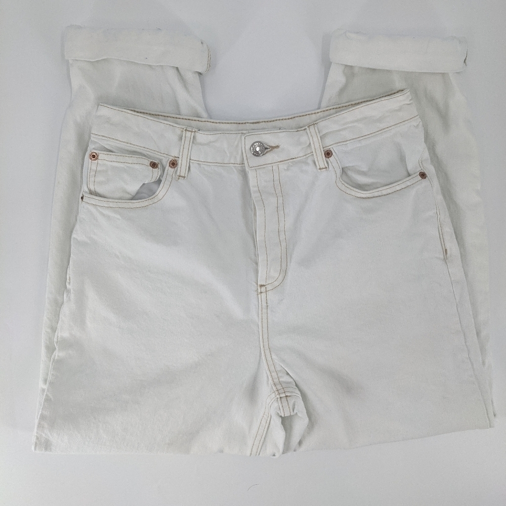 TOPSHOP Hi Waisted Tapered Jeans